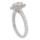 18ct White Gold 0.77ct Marquise and Brilliant Cut Diamond Cluster Ring