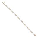 18ct Yellow and White Gold 0.50ct Brilliant Cut Diamond Bracelet 6.5"