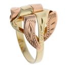 9ct Yellow and Rose Gold Patterned Scroll Fancy Ring