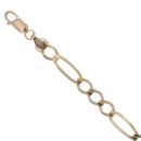 9ct Yellow Gold Figaro Bracelet 8"
