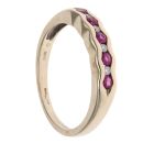 9ct Yellow Gold 0.05ct Diamond and Ruby Fancy Ring