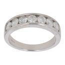 18ct White Gold 1.00ct Brilliant Cut Diamond Half Eternity Ring