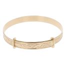 14ct Yellow Gold Expanding Patterned Bangle