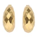 22ct Yellow Gold Faceted Hoop Earrings