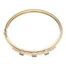 18ct Yellow And White Gold 0.10ct Diamond And Sapphire Bangle