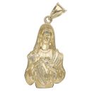 14ct Yellow and White Gold Our Lady Pendant