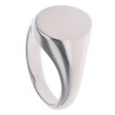 Silver Plain Oval Signet Ring By Icesia Gents