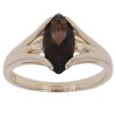 9ct Yellow Gold Smoky Quartz Marquise Fancy Ring