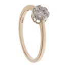 9ct Yellow Gold 0.25ct Brilliant Cut Diamond Cluster Ring