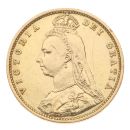 1892 Victoria Old Head UK Half Sovereign Coin