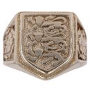 9ct Yellow Gold Three Lions England Ring