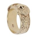 9ct Yellow Gold Patterned Buckle Ring