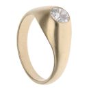 9ct Yellow Gold Cubic Zirconia Signet Ring
