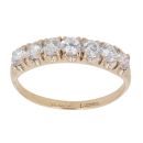 9ct Yellow Gold Cubic Zirconia Half Eternity Ring