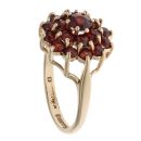 9ct Yellow Gold Garnet Cluster Ring