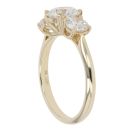 9ct Yellow Gold 2.30ct Brilliant Cut Lab Grown Diamond Trilogy Ring