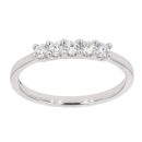 9ct White Gold Certificated 5 Stone Diamond Ring