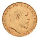 1907 Edward VII Large Head UK Full Sovereign Coin