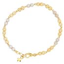 22ct Yellow And White Gold Fancy Cages Bracelet 7"