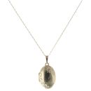 9ct Yellow Gold Floral Locket and Chain 18"