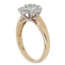 18ct Yellow Gold 0.75ct Brilliant Cut Diamond Daisy Cluster Ring