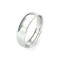 Platinum Slight Court Wedding Band 5mm