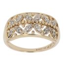 9ct Yellow Gold 0.10ct Brilliant Cut Diamond Fancy Ring