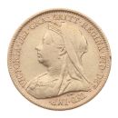 1900 Victoria Old Head UK Half Sovcereign Coin