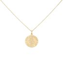 Gold Plated Silver St Christopher Pendant And Chain 18"