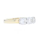 18ct Yellow Gold 1.71ct Diamond Trilogy Ring
