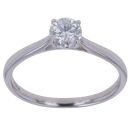 9ct White Gold 0.50ct Brilliant Cut Lab Grown Diamond Solitaire Ring