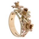 9ct Yellow Gold Three Daffodils Clogau Ring