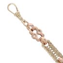9ct Yellow and Rose Gold Stars and Bars Bracelet 7.5"