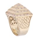 9ct Yellow Gold Cubic Zirconia Pyramid Ring