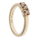 9ct Yellow Gold 0.27ct Brilliant Cut Tinted Diamond Trilogy Ring