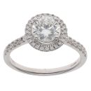 9ct White Gold 1.25ct Brilliant Cut Lab Grown Diamond Cluster Ring