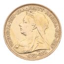 1901 Victoria Old Head UK Half Sovereign Coin