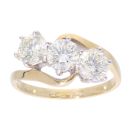 18ct Yellow Gold 2.22ct Diamond Trilogy Ring