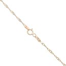 9ct Yellow Gold 0.01ct Diamond and Sapphire Cross Pendant and Chain 18"