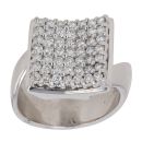18ct White Gold 1.00ct Brilliant Cut Diamond Cluster Ring