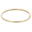 18ct Yellow Gold 0.10ct Brilliant Cut Diamond Fancy Hinged Bangle