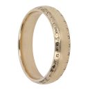 9ct Yellow Gold Patterned Wedding Band 5.1mm