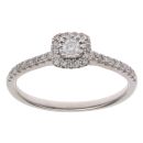 9ct White Gold 0.25ct Brilliant Cut Diamond Cluster Ring