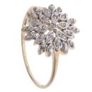 9ct Yellow Gold 0.10ct Brilliant Cut Diamond Cluster Ring