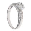 18ct White Gold 0.75ct Princess And Marquise Cut Diamond Cluster Ring