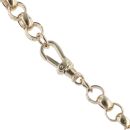 9ct Yellow Gold Patterned Belcher Chain 18"