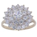 9ct Yellow Gold Cubic Zirconia Cluster Ring