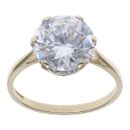 9ct Yellow Gold Cubic Zirconia Single Stone Ring