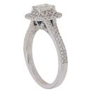 18ct White Gold 0.95ct Emerald And Brilliant Cut Diamond Cluster Ring