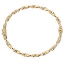 18ct Yellow Gold Twist Hinged Bangle